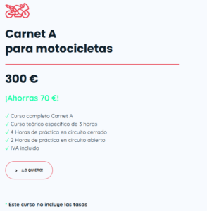 precio carnet A